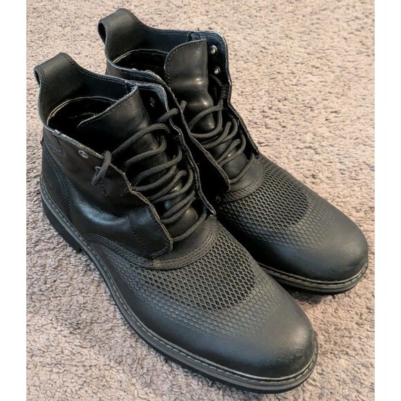 Timberland Kendrick Anti Fatgiue Chukka Black Leather Boots Men's 9 - Picture 3 of 8